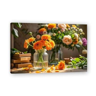 Imagem de Morning Dew Lane Cozy Town Impressão em tela paisagem de aldeia quente arte de parede para decoração de escritório em casa, galeria embrulhada 80 x 120 cm