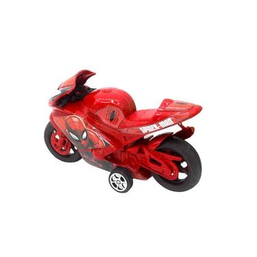Imagem de Brinquedo P/Criança Moto Motocicleta À Fricção Homem Aranha