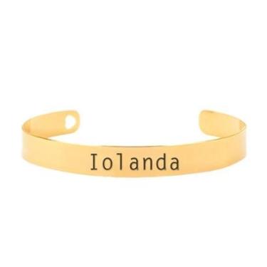 Imagem de Bracelete Personalizado Gravação Nome Iolanda Banhado Ouro 18K - 999003353-Feminino