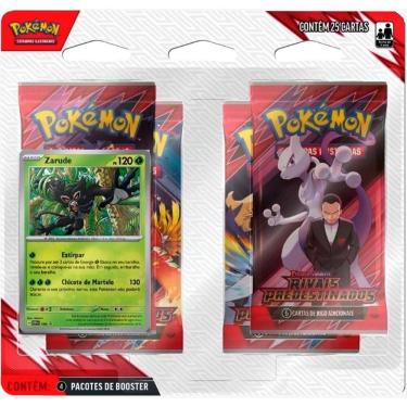 Imagem de Blister Quadruplo Pokémon Zarude Ev10 Rivais Predestinados Copag 25 Cartas