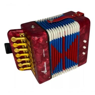 Imagem de Sanfona Acordeon Infantil 3 Baixos Musica Semiprofissional