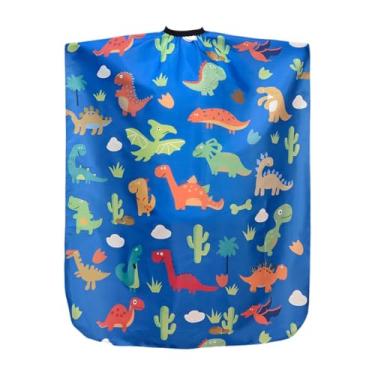 Imagem de OIIBWQ Capa de Barbeiro Infantil, Artigos de Cabeleireiro, Capa de para Corte de Cabelo, Capa de Corte de Cabelo para Salão de Cabeleireiro Infantil, Dinossauro