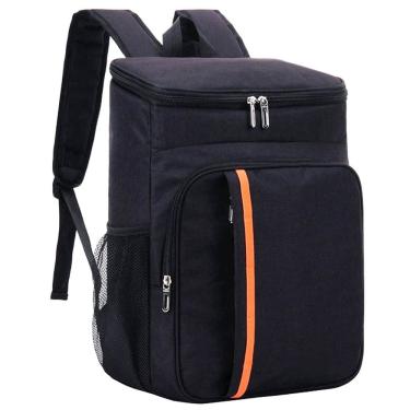 Imagem de Mochila Térmica Cooler 18L com Isolamento, Alças Acolchoadas e 5 Compartimentos – Ideal para Viagens, Piqueniques, Trabalho e Lazer - Preto