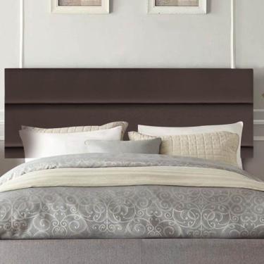 Imagem de Painel Estofada Argentina 160cm Queen Size Para Cama Box Quarto Corino Marrom - Gat Mag...