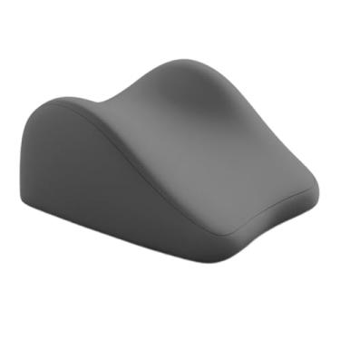Imagem de IEUDNS Travesseiro de pescoço em cunha, ergonômico, lavável, com suporte para pernas e joelhos para dormir em casa, assistir filmes, dormitório, Cinza Escuro