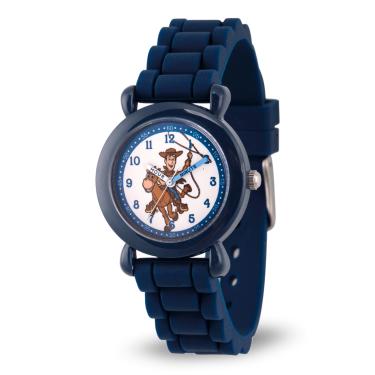 Imagem de Disney Relógio analógico de quartzo para meninos Toy Story 4 com pulseira de silicone, azul, 16.1 (modelo: WDS000721)