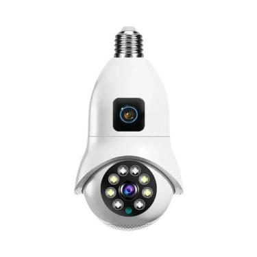 Imagem de Câmera IP WiFi Externa 4K V380 pro E27 Bulb 8MP Visão Noturna Vigilânc