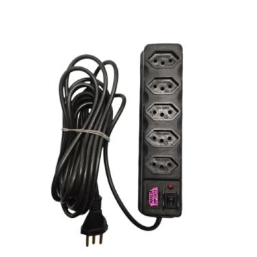 Imagem de Filtros de energia de voltagem dupla para cabos longos, soquetes de plugue tripolares com fusível (FILTRO 5T 3 METROS - NR-139)