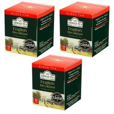 Imagem de Kit 3 Chá Importado English Breakfast Ahmad Tea 20 Gr - Ahmad Tea Lond