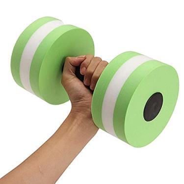 Imagem de 2pcs Exercício aquático Dumbells Resistência à piscina de água Barbells Water Fitness Workout Arm Exercício EVA Flutuando Natação Atividades Físicas para Mulheres