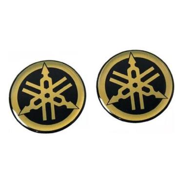 Imagem de Adesivo Resinado Logo Tanque Compatível Yamaha Dourado 2,5 - Spts