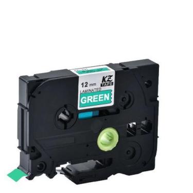 Imagem de Fita Compatível Brother Tz Tze 735 Verde Letra Branca 12mm - Genérica 