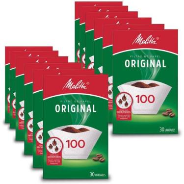 Imagem de Filtro de Papel Melitta 100 Kit 12 Pacotes c/ 30 unid