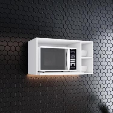 Imagem de Nicho Aéreo 80cm para Micro-ondas Americana Henn - Branco HP Fosco