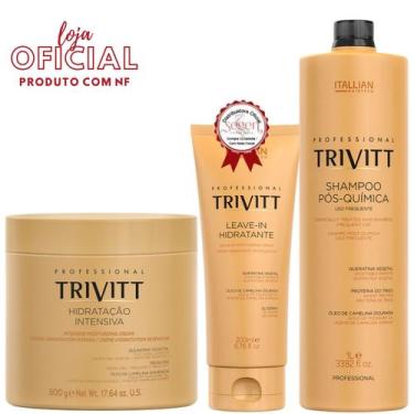 Imagem de Trivitt: Hidratação Intensiva 500g, Leave-In Hidratante 200ml e Shampo