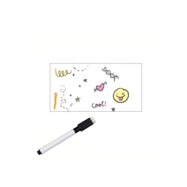 Imagem de Papel de Parede | Quadro Branco Adesivo em PVC com Marcador | 200 x 45 cm | Superfície para Escrita