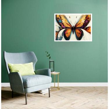 Imagem de Quadro Decorativo Borboleta Mel - 50x70cm - Quadros On-line, Moldura P