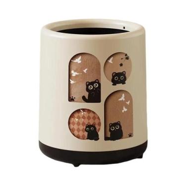 Imagem de Lixeira Medieval De Grande Capacidade Com Rodas, Design Estético Fofo 