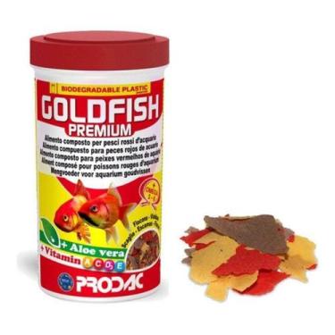 Imagem de Ração Prodac Goldfish Flakes 32g - Especial Para Kinguios