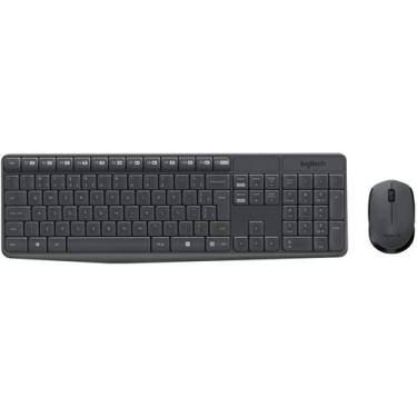 Imagem de Combo Teclado Mouse Sem Fio Logitech Mk235 Abnt2 Homologação, Preto