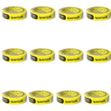 Imagem de Kit 12 Fita Crepe Uso Geral 18mmx50m - Quartzolit