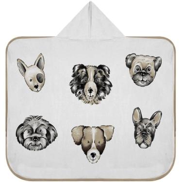 Imagem de Toalha Baby C/ Capuz Tecebem Estampada Kinder Agnes 70cmx90cm Bege