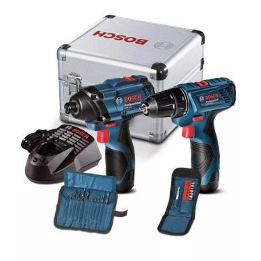 Imagem de Furadeira Parafusadeira Bosch GSR 120 Li + Chave de Impacto GDR 120 Li, com Maleta, 12 Volts