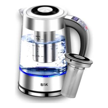 Imagem de Chaleira Jarra Elétrica Vidro Digital Led Ferver Água 1500w - BAK, 110