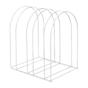 Imagem de SiaBiced Organizador de Chapéus, Suporte para Chapéus, Decoração Moderna, Prateleira de Metal, Expositor de Chapéus de Lã, Suporte para Armazenamento de Chapéu, Branco, Tamanho real