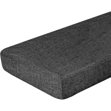 Imagem de Almofada De Assento De Balanço, Almofada De Banco Resistente à Água, Almofadas De Substituição De Espreguiçadeira, Almofadas De Assento, Tapete Para Jardim I, Black, 31x16 inch