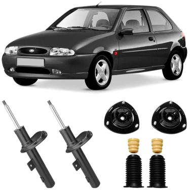 Imagem de 2 Amortecedor Fiesta 96 a 2002 Dianteiro e Kit Nakata