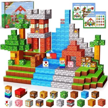 Imagem de Conjunto de blocos de construção magnéticos Annexfun Grassland 100PCS