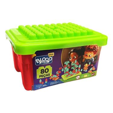 Imagem de Box Block Blocolândia Click 80 Peças - Dismat