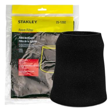 Imagem de Stanley Filtro de espuma 25-1202 para aspiradores de pó úmido/seco de 4,5 litros, adequado para SL18910P-3, SL18130P, SL18133, SL18129, 1 pacote, preto