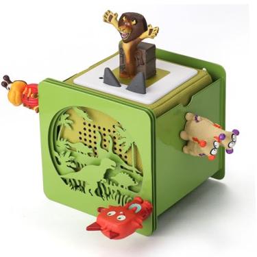 Imagem de SAELICH Prateleira com estampa de dinossauro para Toniebox, para bonecos Tonies, 25 a 40 peças - Armazenamento de exibição de metal para prateleira Tonies, decorações de quarto infantil e presentes