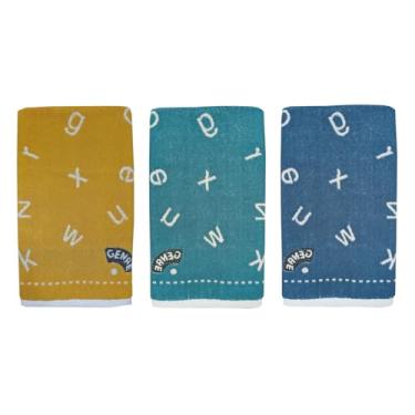 Imagem de USTIDE Pacote com 3 toalhas de mão - Letras toalhas de rosto de algodão macias, absorventes e decorativas conjunto de toalhas para banheiro, cozinha, academia e spa polegadas para qualquer ocasião