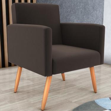 Imagem de Poltrona Para Decoração Belém Suede Marrom