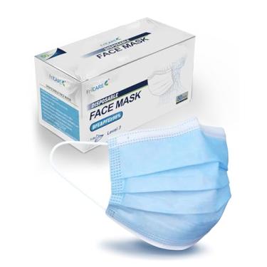 Imagem de ECOGUARD 50 peças máscara de rosto descartável de 3 camadas com alça de orelha feita nos EUA, tecido respirável não tecido capa de boca para escritório, ao ar livre