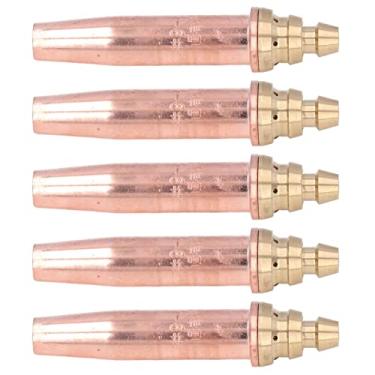 Imagem de ZAWELIYO 5PCS Dicas De Corte Split Isobaric Gás Soldagem Bicos Tocha De Máquina, CNC Processado, Latão e Cobre Materiais, para Industrial e Gás (G03-6#)