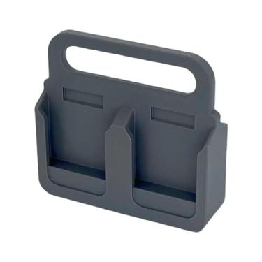 Imagem de harayaa Suporte de bateria Suporte de bateria Acessórios de espaço de trabalho robustos Organizador de 4 compartimentos leve e compacto Portátil, Cinza