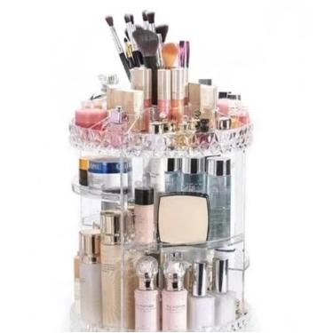 Imagem de Organizador Maquiagem Caixa Acrílico Transparente Portátil,Apropriado para cosméticos, joia e todos os tipos do armazenamento dos artigos.porta maquiagem；porta maquiagem organizador(205)