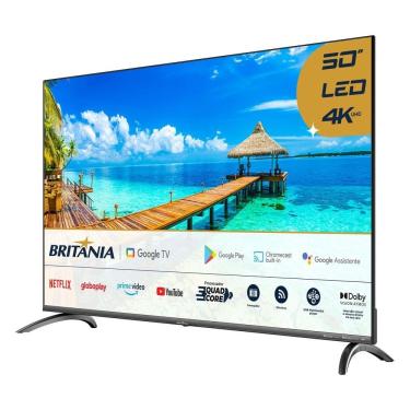 Imagem de Smart TV DLED 50 Ultra HD Britânia 4K BTV50G7EACGB Cinza