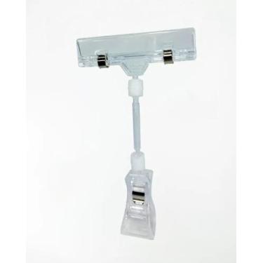 Imagem de Clip Plástico Transparente 15x8cm com Porta etiqueta de Precificação C