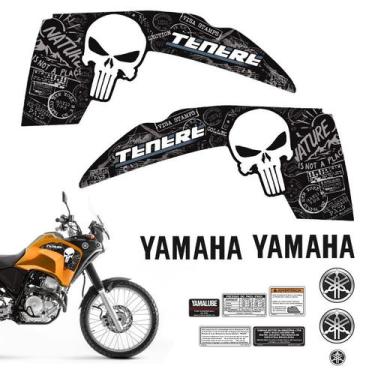Imagem de Adesivos Tenere 250 2013 Yamaha E Faixa Caveira O Justiceiro - SPORTIN
