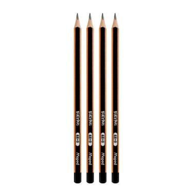 Imagem de Kit Lápis Preto 6B Black Peps Triangular Ergonômico (4 - 8 ou 12) Unid