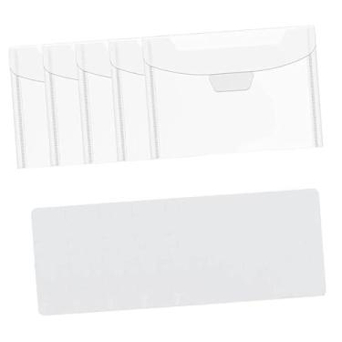 Imagem de Colaxi Painéis de armazenamento de carimbos transparentes, organizador de carimbos, decorativos, resseláveis, bolsos, suprimentos para scrapbooking para, 5 Unidades
