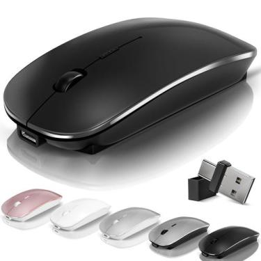 Imagem de Mouse Kovess sem fio Bluetooth recarregável para laptop