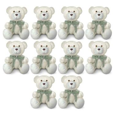 Imagem de Kit 10 Ursinhos De Pelúcia Articulado Para Decoração Presente 20cm - A