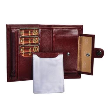 Imagem de Carteira Feminina RUPIA em Couro Galvani, Vinho