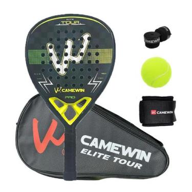 Imagem de Raquete de tênis de padel CAMEWIN em fibra de carbono 18k 360g + 10g
